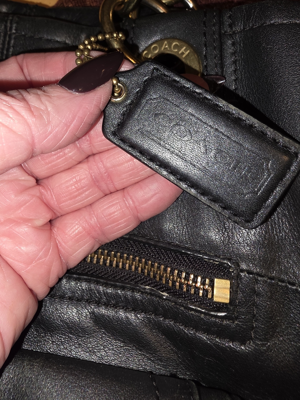 Coach 2011 Penelope Black Leather Tote Shoulder Bag - Picture 6 of 10